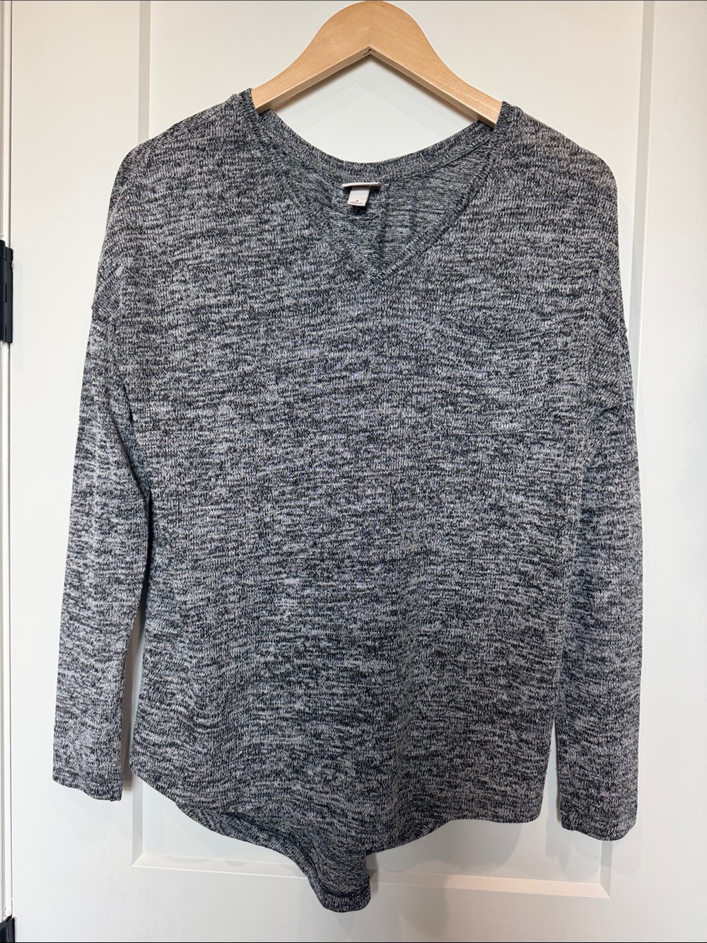 Merona Marled Gray V-Neck Pullover Sweater